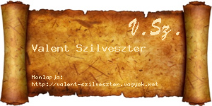 Valent Szilveszter névjegykártya